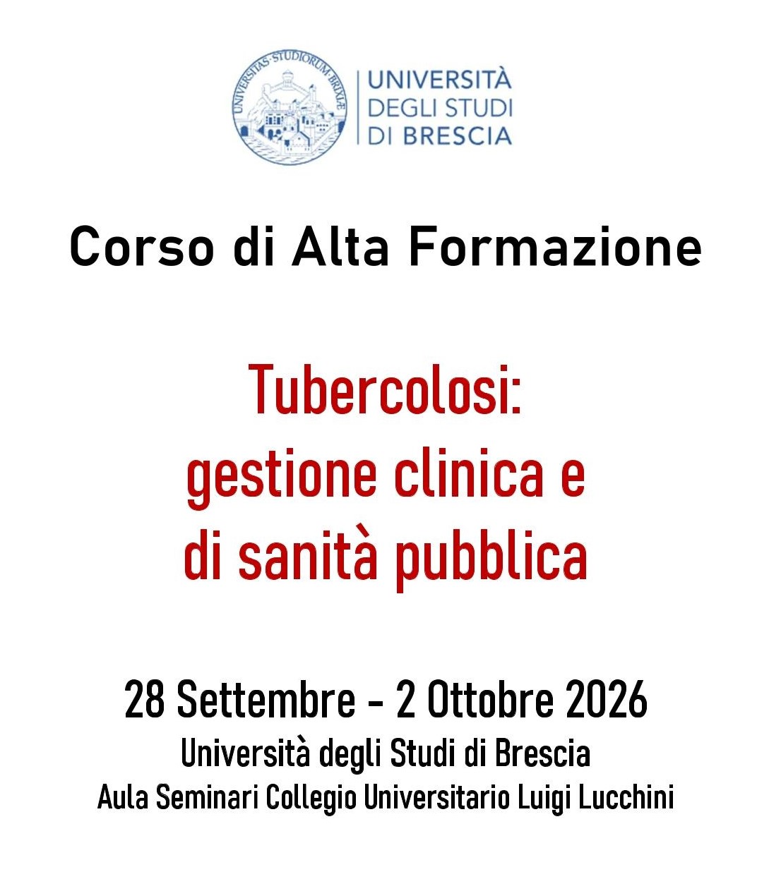 TUBERCOLOSI: GESTIONE CLINICA E DI SANITÁ PUBBLICA